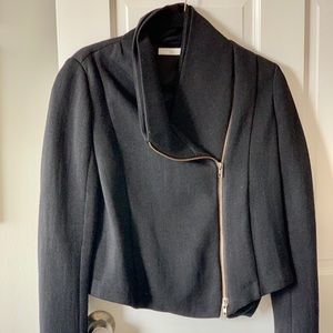 Vince Zip-up Black Sweater